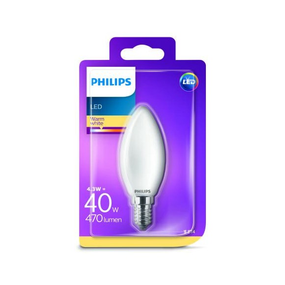 Philips 8718696706251 LED Lampe 1x4,3W | E14 | 2700K