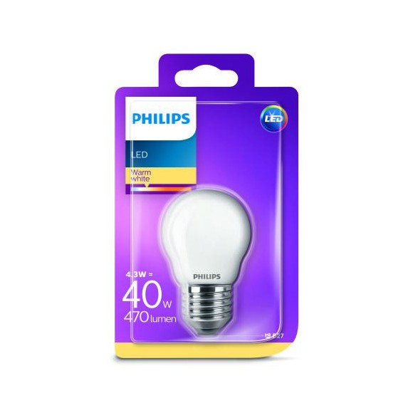 Philips 8718696706336 LED Lampe 1x4,3W | E27 | 2700K