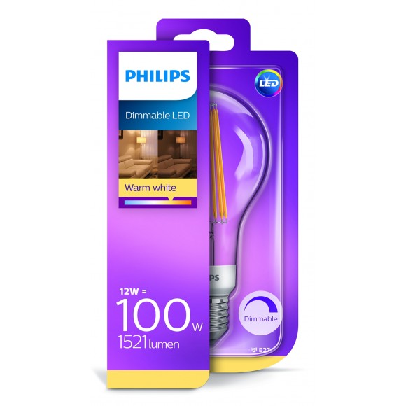 Philips 8718696806272 LED Lampe 1x12W | E27 | 2700K