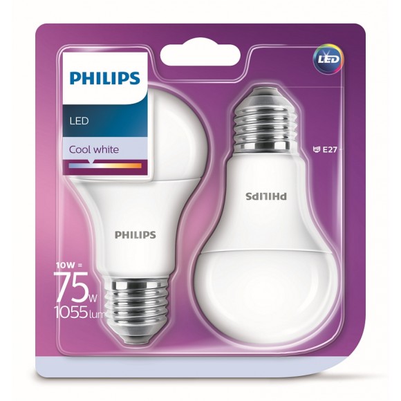 Philips 8718696813751 LED Lampe 1x10W | E27 | 4000K - Doppelpack