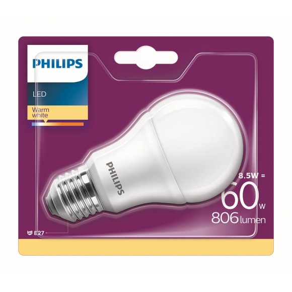 Philips 8718696829691 LED Lampe 1x8,5W | E27 | 2700K