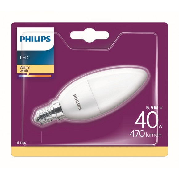 Philips 8718696829813 LED Lampe 1x5,5W | E14 | 2700K