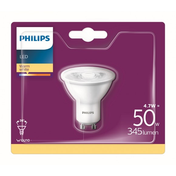 Philips 8718696829851 LED Leuchtmittel 5W| GU10 | 2700K