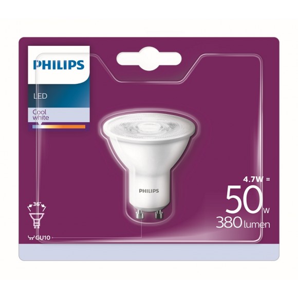 Philips 8718696829875 LED Lampe 1x4,7W | GU10 | 4000K