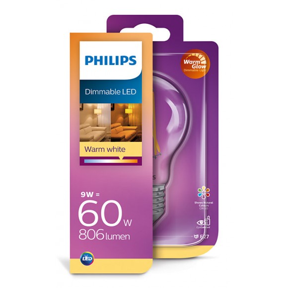 Philips 8718699645748 LED Lampe 1x8W | E27 | 2700K - dimmbare EYECOMFORT