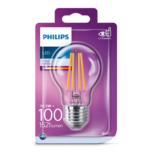 Philips 8718699648626 LED Lampe 1x11W | E27 | 4000K - EYECOMFORT