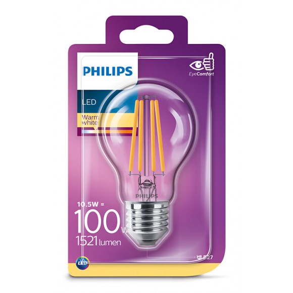 Philips 8718699649005 LED Lampe 1x11W | E27 | 2700K - EYECOMFORT