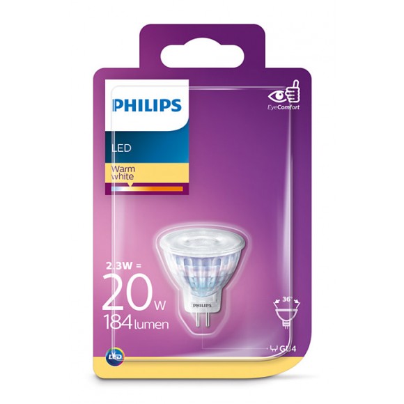 Philips 8718699659462 LED Lampe 1x3W | GU4 | 2700K - EyeComfort