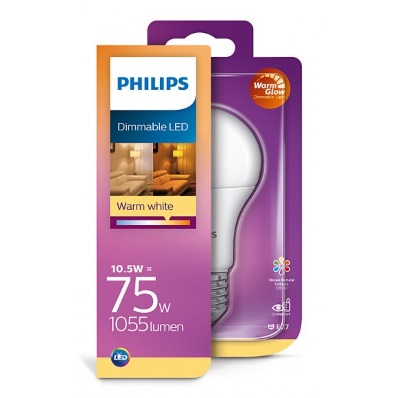 Philips 8718699659820 LED Lampe 1x11,5W | E27 | 2700K - dimmbare EyeComfort
