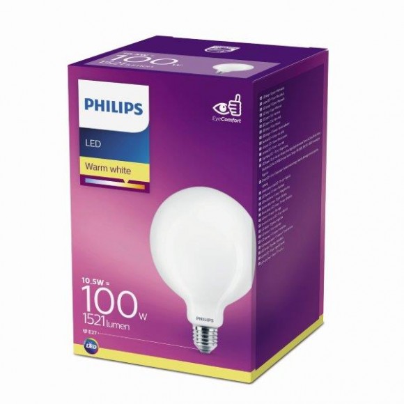 Philips 8718699665142 LED Lampe Classic 1x6,5W | E27 | 2700K - EYECOMFORT