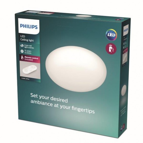 Philips CL505 LED Deckenleuchte Toba 23W|2700-6500K - SceneSwitch Funktionen; Fernbedienung