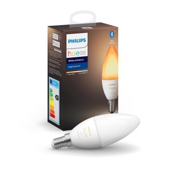 Philips Hue 8718699726294 1x LED Lampe 1x5,2W | E14 | 470lm | 2200 - 6500K - Bluetooth, White Ambiance