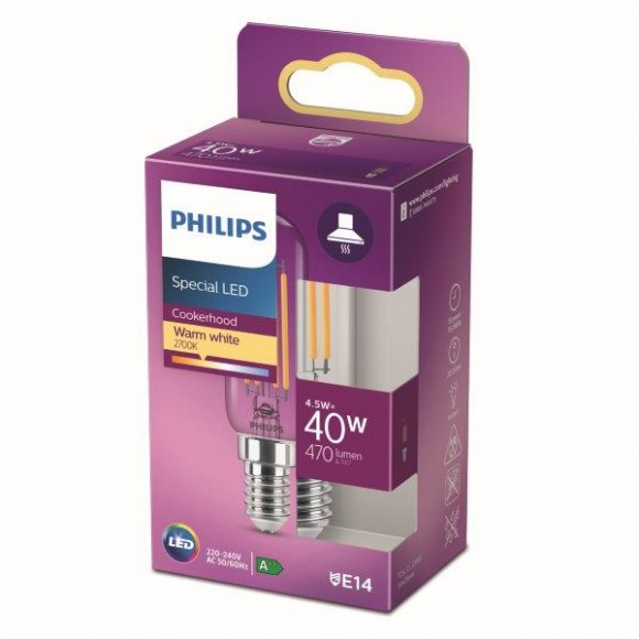 Philips 8718699783358 LED lampe 1x4,5W | E14 | 470lm | 2700K - warmweiß, transparent