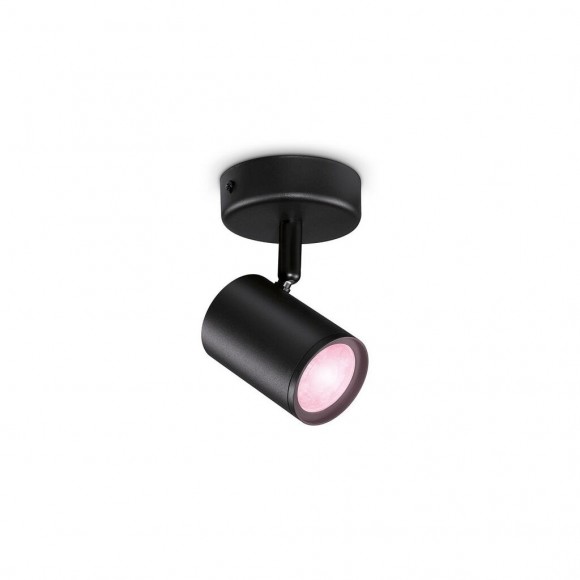 WiZ Colors 8719514551930 LED Spotleuchte Imageo 1x5w | Gu10 | 350lm | 2200-6500K | RGB - dimmbar, schwarz