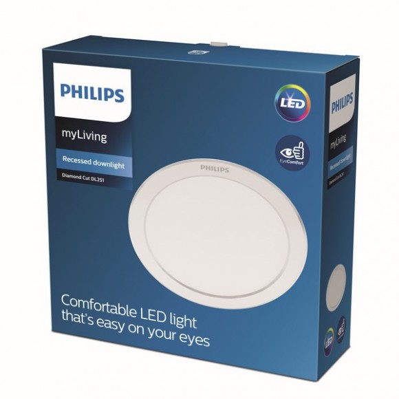 PHILIPS 8719514250185 LED Spotleuchte Diamant Cut 1x17w | 1600lm | 4000k - EyeComfort, weiß