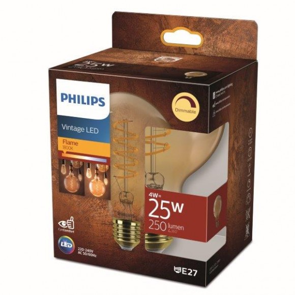 Philips 8719514315471 LED Vintage 4W / 25W | E27 | 250lm | 1800k | G93 - Dimmbar, Gold