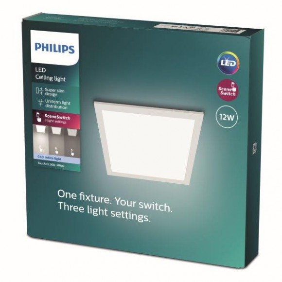 Philips 871951432668 LED Panel Leuchte Super Slim 1x12w | 1200lm | 4000k - weiß