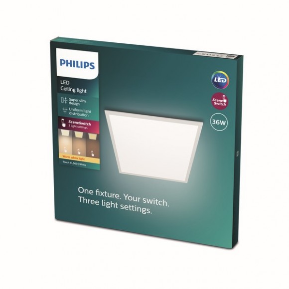 Philips 8719514326682 LED-Panel Super Slim 1x36W | 3200lm | 2700k - weiß