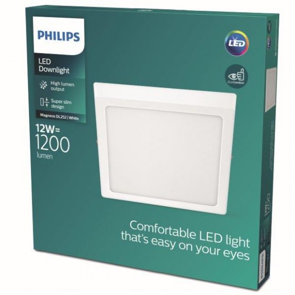 Philips 8719514328716 LED Deckenleuchte Magneos Slim 1x12w | 1150lm | 2700k - weiß