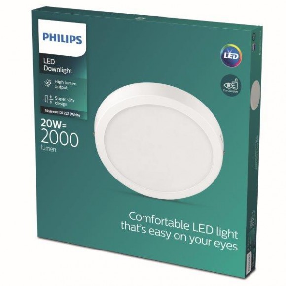 Philips 8719514328754 LED-Deckenleuchte Magneos Slim 1x20W | 2000lm | 2700k - weiß