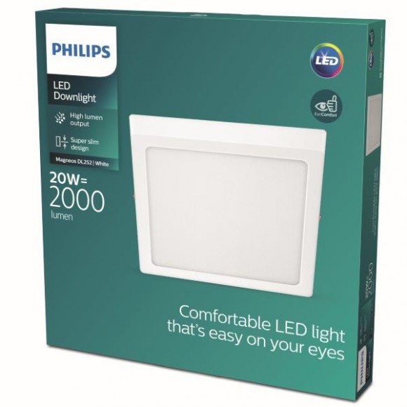Philips 8719514328792 LED-Deckenleuchte Magneos Slim 1x20w | 2000lm | 2700k - weiß