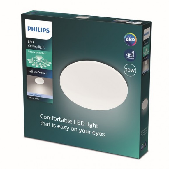 Philips 8719514334991 LED-Deckenleuchte Moire CL200 1x20W | 2300lm | 4000k - weiß