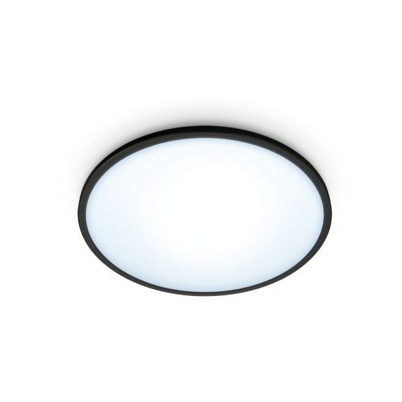 WiZ Tunable White 8719514338036 LED Deckenleuchte SuperSlim 1x16w | 1600lm | 2700-6500k - dimmbar, schwarz