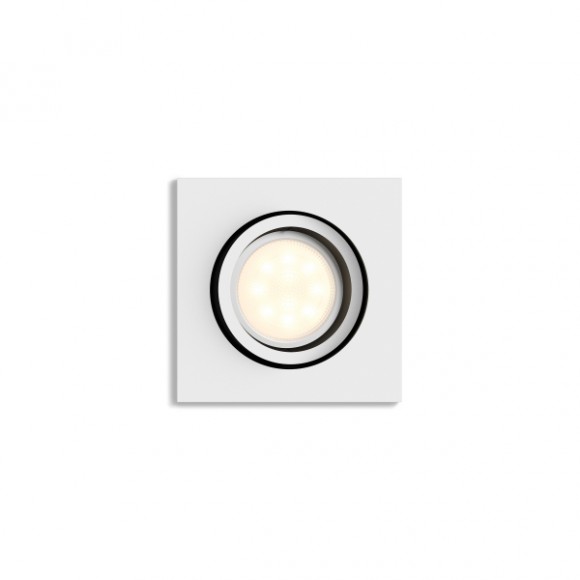 Philips Hue 8719514338609 LED Leuchte Milliskin 1x5w | Gu10 | 350lm | 2200-6500k - Bluetooth, dimmbar, White Ambiance, weiß