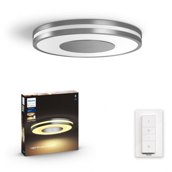 Philips Hue 8719514341111 LED-Deckenleuchte Being 1x225w | 2350lm | 2200-6500K - dimmbar, Bluetooth, Fernbedienung, White Ambiance, Aluminium