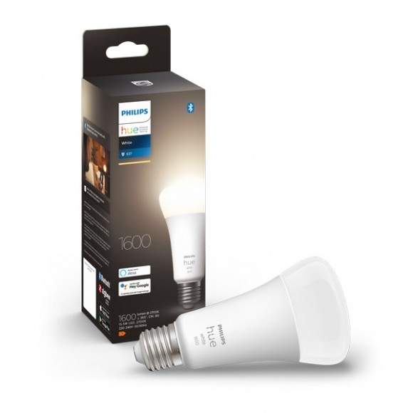 Philips Hue 871951434320 LED-Lampe 1x15,5W | E27 | 1600lm | 2700k - weiß, weiß