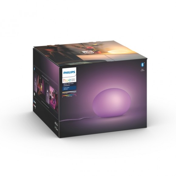 Philips Hue 8719514343481 Tischleuchte Flourish 1x95w | E27 | 570-800lm | 2000-6500K - White and color Ambiance, dimmbar, Bluetooth, weiß