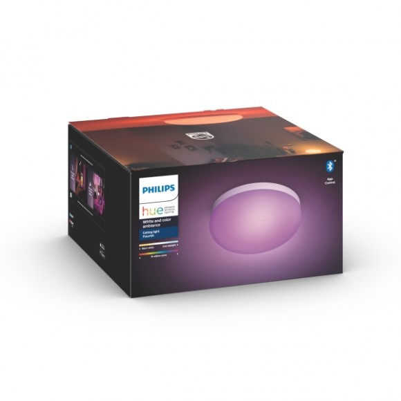 Philips Hue 8719514343504 LED-Deckenleuchte Flourish 1x32w | 2400lm | 2200-6500K - White and color Ambiance, dimmbar, Bluetooth, Chrom