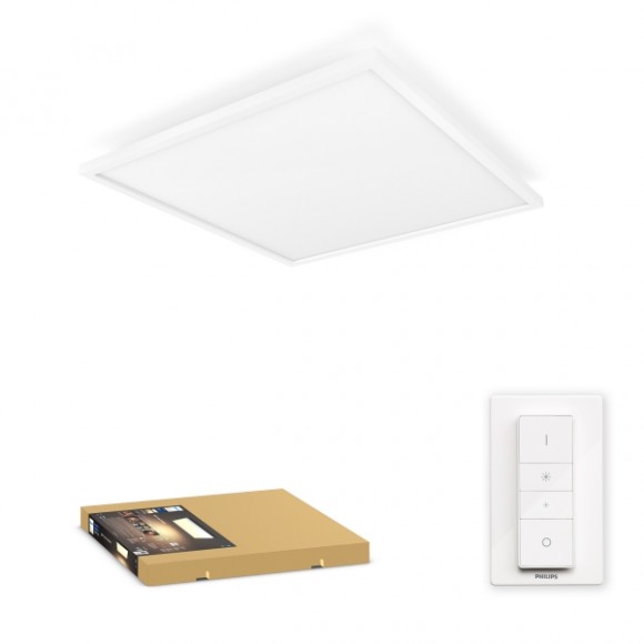 Philips Hue 8719514382640 LED-Deckenleuchte Aurelle 1x39w | 4000lm | 2200-6500K - White Ambiance, Fernbedienung, dimmbar, weiß