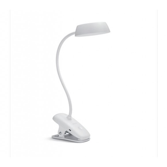 Philips 8719514396890 LED-Lampe mit Donutclip-Clip 1x3W | 175lm | 4000K - Lupe, USB, weiß