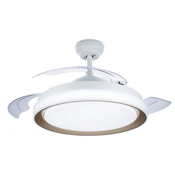 Philips 8719514408531 LED-Deckenleuchte Bliss mit Ventilator 1x28+35W | 4500lm | 2700-4000-5500K - Stufendimmung, Eye Comfort, Gold