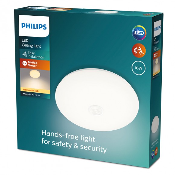 Philips 8719514431843 Mauve LED-Deckenleuchte 1x16W | 1700lm | 2700 K - weiß
