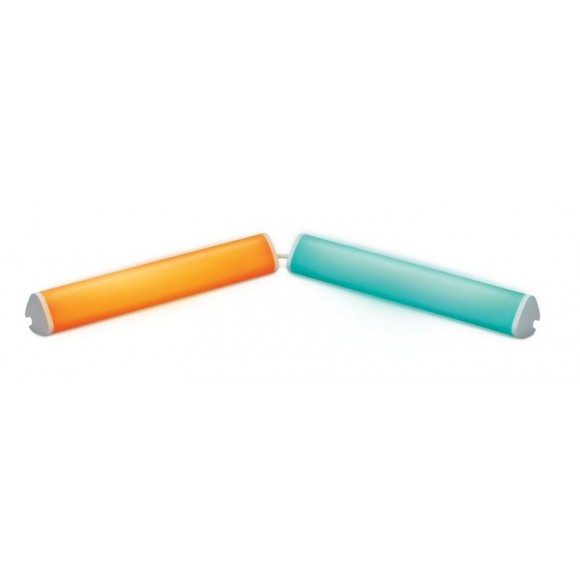 WiZ Colors 8719514554177 Lineare dekorative LED-Tischlampe 2x5,5W | 400lm | 2200-6500K | RGB - weiß