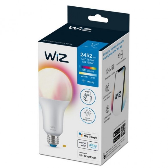 WiZ Colors 8719514554634 intelligente Glühbirne LED E27 | 18,5W | 2452lm | 2200-6500K | RGB - dimmbar