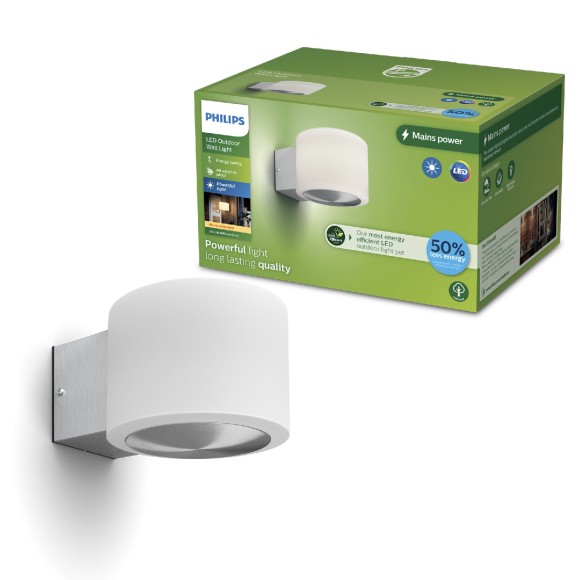 Philips 8720169351332 LED Außenwandleuchte Otis  | 4,3W integrierte LED-Quelle | 800lm | 2700K