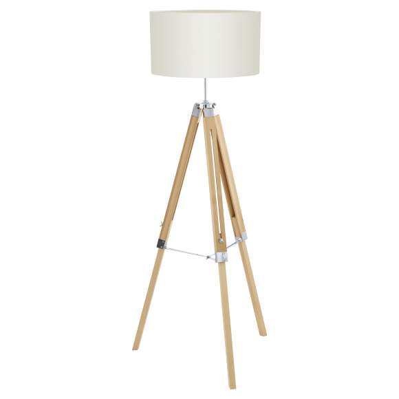 Eglo VINTAGE 94324 Stehlampe LANTADA beige / Holz E27 1x60W
