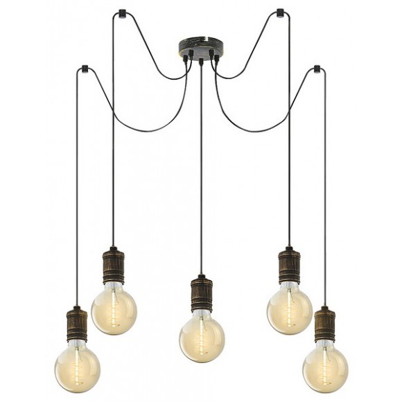 Rabalux 3218 Deckenleuchte Fidel 5x25W | E27 - Antikgold