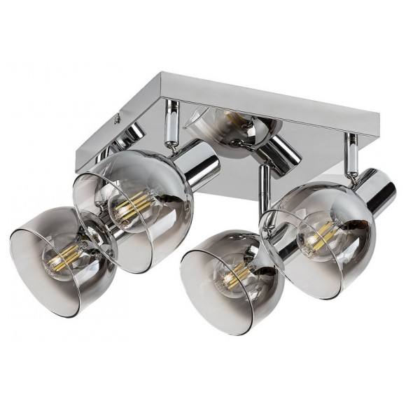 Rabalux 3250 Deckenleuchte Tarien 4x40W | E14 - Chrom, Rauch