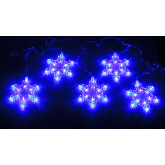 LED Schneeflocke, blau