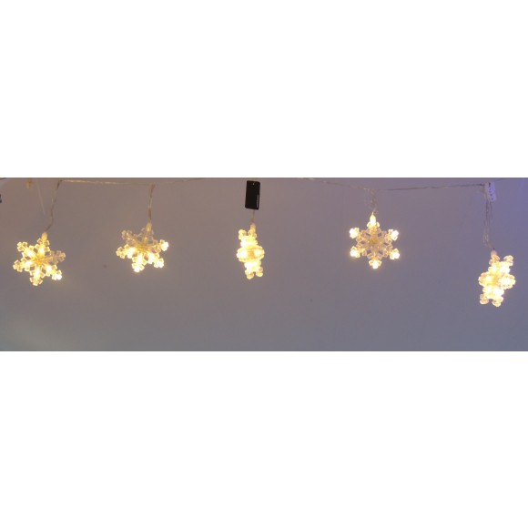 LED Schneeflocke, warmweiß