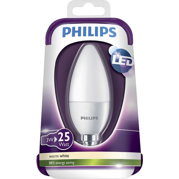 Philips LED Leuchtmittel 3W (25 W) E14 WW B39 230 FR ND/4, weiß