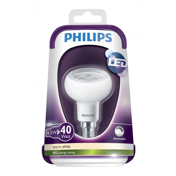 Philips LED Leuchtmittel 4,5W (40 W) E14 WW 36D D 230 R50/4 Spotleuchte
