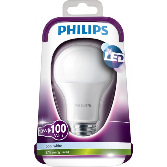 Philips LED Leuchtmittel 100W 230V E27 CW A60 FR ND, weiß