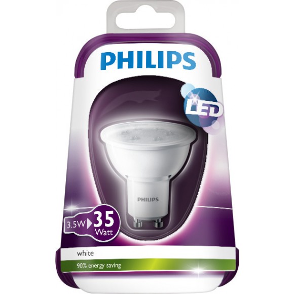 Philips LED Leuchtmittel 3,5W (35W) GU10 WH 230V 36D ND, Spotleuchte