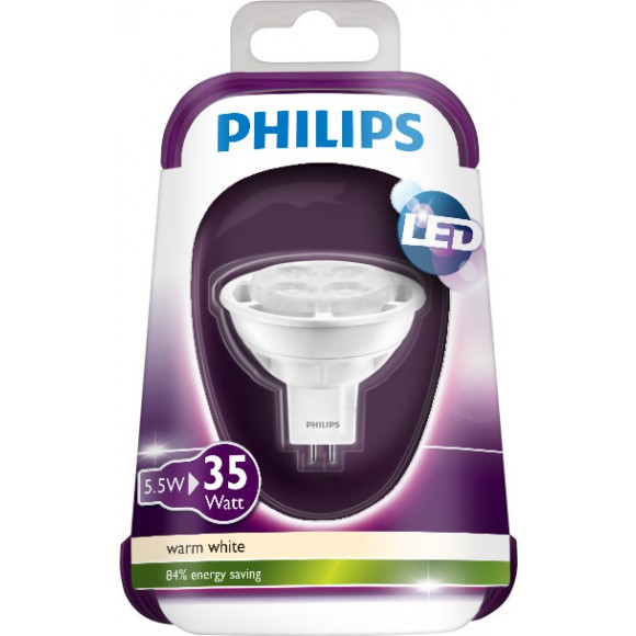 Philips LED Leuchtmittel 5,5W (35W) GU53 WW 12V MR16 36D Spotleuchte