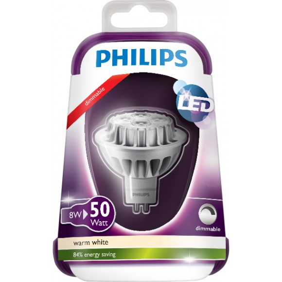 Philips LED Leuchtmittel 8W (50W) GU53 WW 12V MR16 36D Spotleuchte